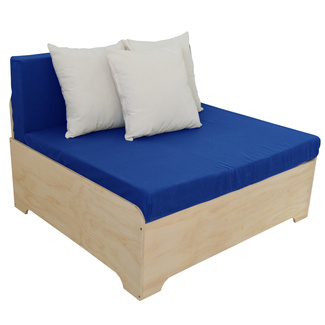 Sofa Industrial Box con Respaldo y Cojines 80 x 100 cm