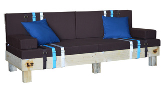 Sofa Palet Nature en Pino Reciclado 80 x 200 x 38 cm