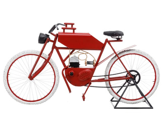 Bicicleta Deco Industrial de Hierro Rojo 52 x 190 x 93 cm
