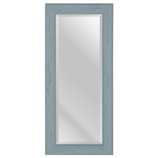 Espejo de Pared Vintage Marco de Madera Azul 2 x 56 x 126 cm 